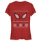 Junior's Marvel Ugly Christmas Spider-Man Mask T-Shirt
