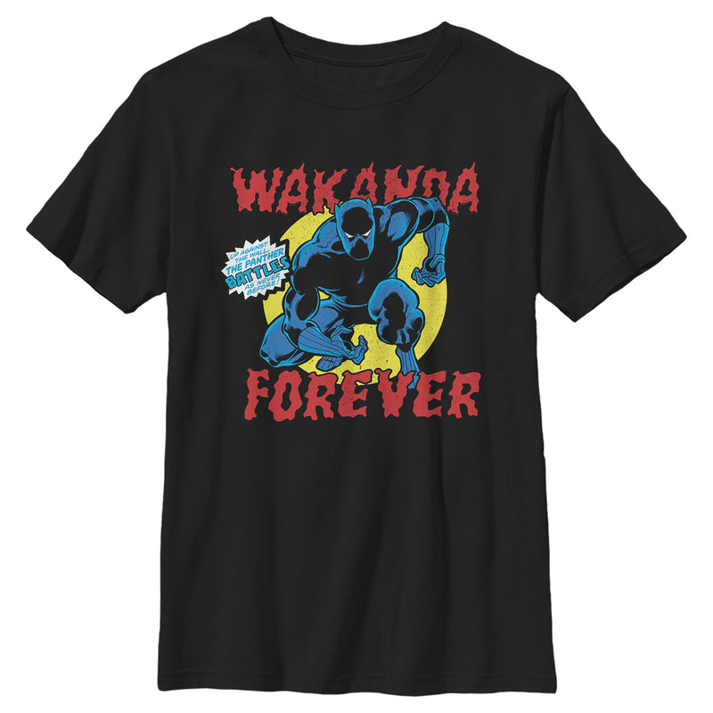 Boy's Marvel Black Panther Retro Battle T-Shirt