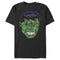 Men's Marvel Hulk Angry Face Build Up Fill T-Shirt