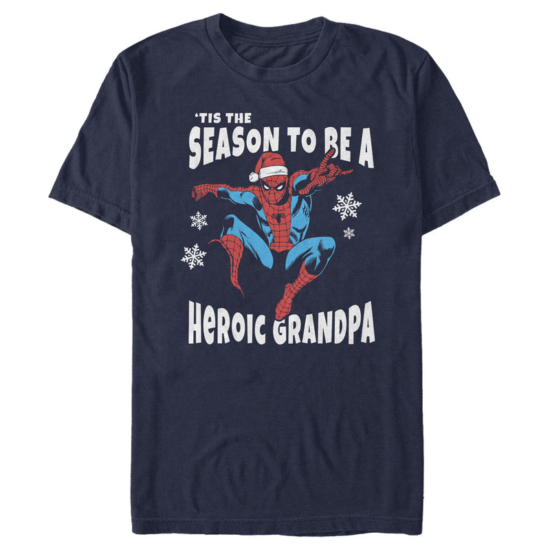 Men's Marvel Spider-Man Grandpa 'Tis the Season T-Shirt