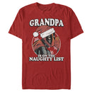 Men's Marvel Christmas Deadpool Grandpa on Naughty List T-Shirt