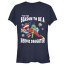 Junior's Marvel Christmas Spider-Woman Heroic Daughter T-Shirt