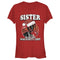 Junior's Marvel Christmas Deadpool Sister on Naughty List T-Shirt
