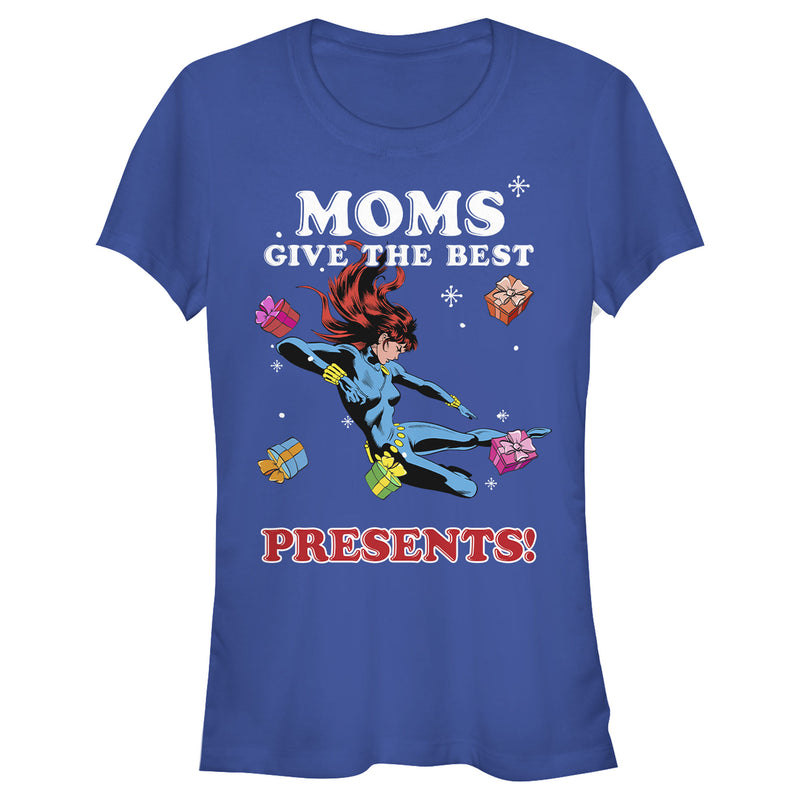 Junior's Marvel Christmas Moms Give Best Widow Presents T-Shirt