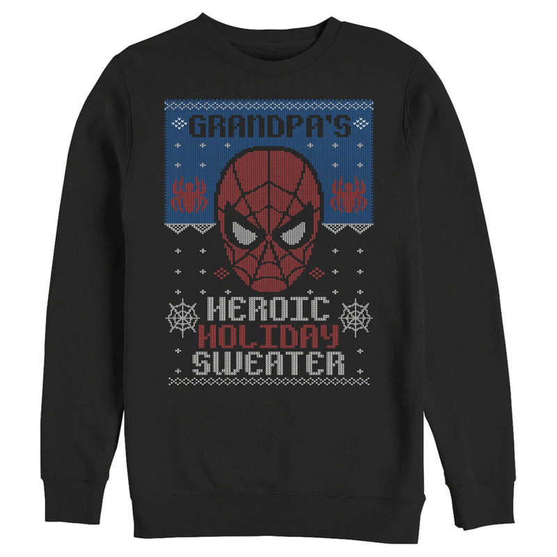 Men's Marvel Spider-Man Grandpa's Heroic Holiday Sweatshirt