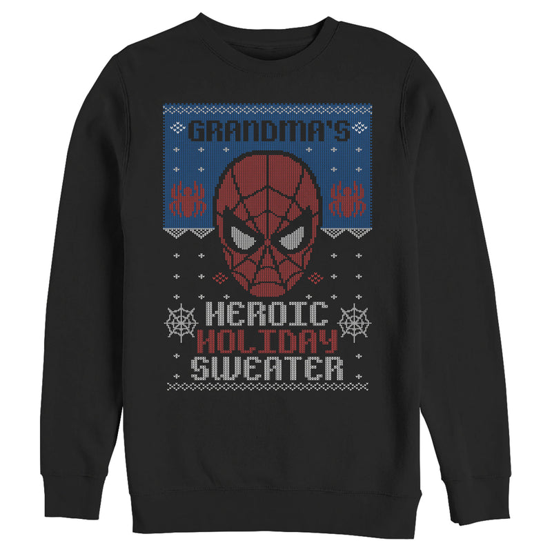 Men's Marvel Spider-Man Grandma's Heroic Holiday Sweatshirt