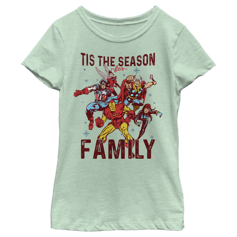 Girl's Marvel Christmas Season for Family T-Shirt