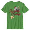 Boy's Marvel Christmas Rocket & Groot Son Greetings T-Shirt