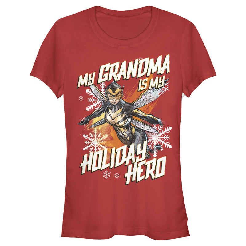 Junior's Marvel Wasp Grandma Holiday Hero T-Shirt