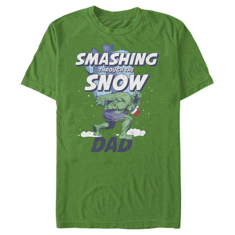 Men's Marvel Hulk Dad Smashing Snow T-Shirt