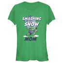 Junior's Marvel Christmas Hulk Mom Snow T-Shirt