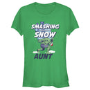 Junior's Marvel Christmas Hulk Aunt Snow T-Shirt