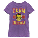 Girl's Marvel Iron Man Team Invincilbe T-Shirt