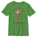 Boy's Marvel Christmas Groot Galaxy Greetings Brother T-Shirt