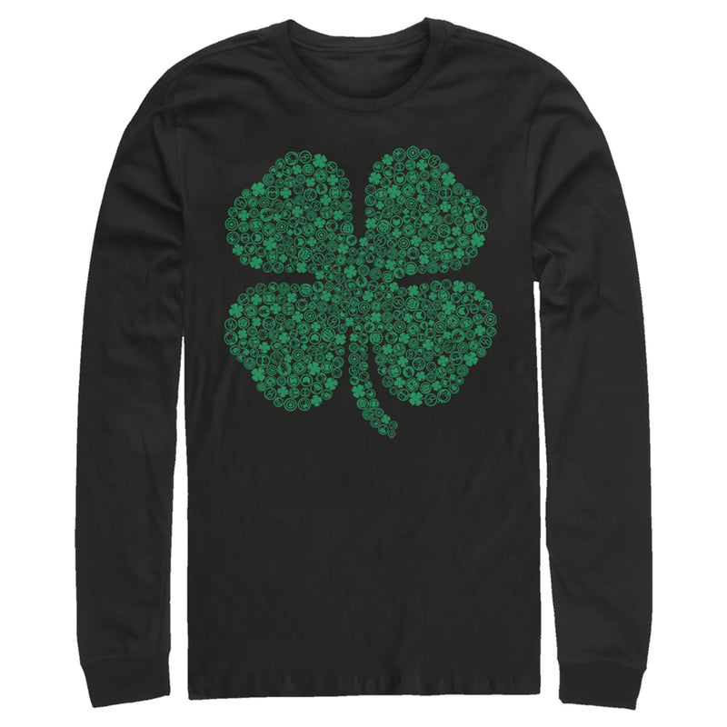 Men's Marvel St. Patrick's Day Hero Icon Clover Long Sleeve Shirt