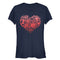 Junior's Marvel Valentine's Day Hero Icon Heart T-Shirt