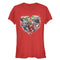 Junior's Marvel Valentine's Day Avenger Heart Collage T-Shirt