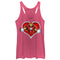 Women's Marvel Valentine's Day Iron Man Heart Frame Racerback Tank Top
