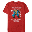 Men's Marvel Valentine Thanos Wipe Out Galaxy for You T-Shirt