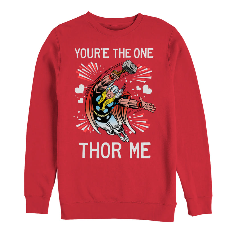 Men's Marvel Valentine You're the One Thor Me Sweatshirt