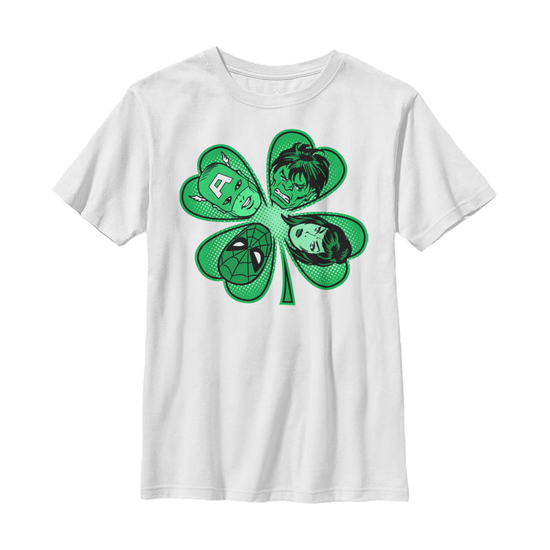 Boy's Marvel St. Patrick's Day Hero Four-Leaf Clover T-Shirt