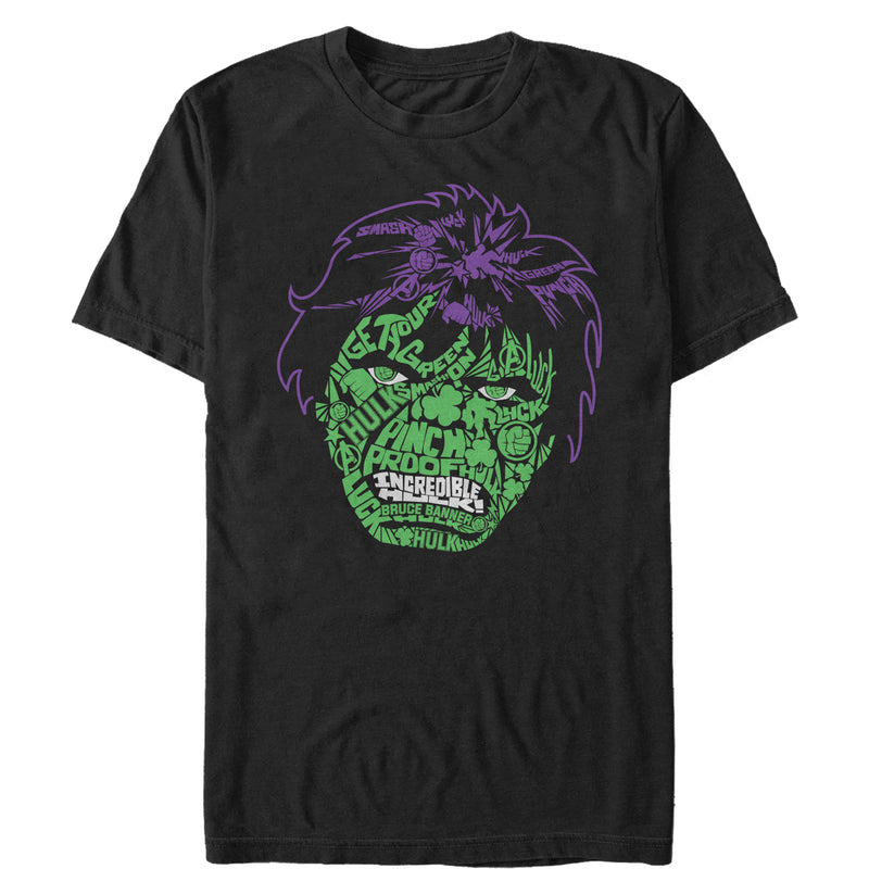Men's Marvel St. Patrick's Day Hulk Face T-Shirt