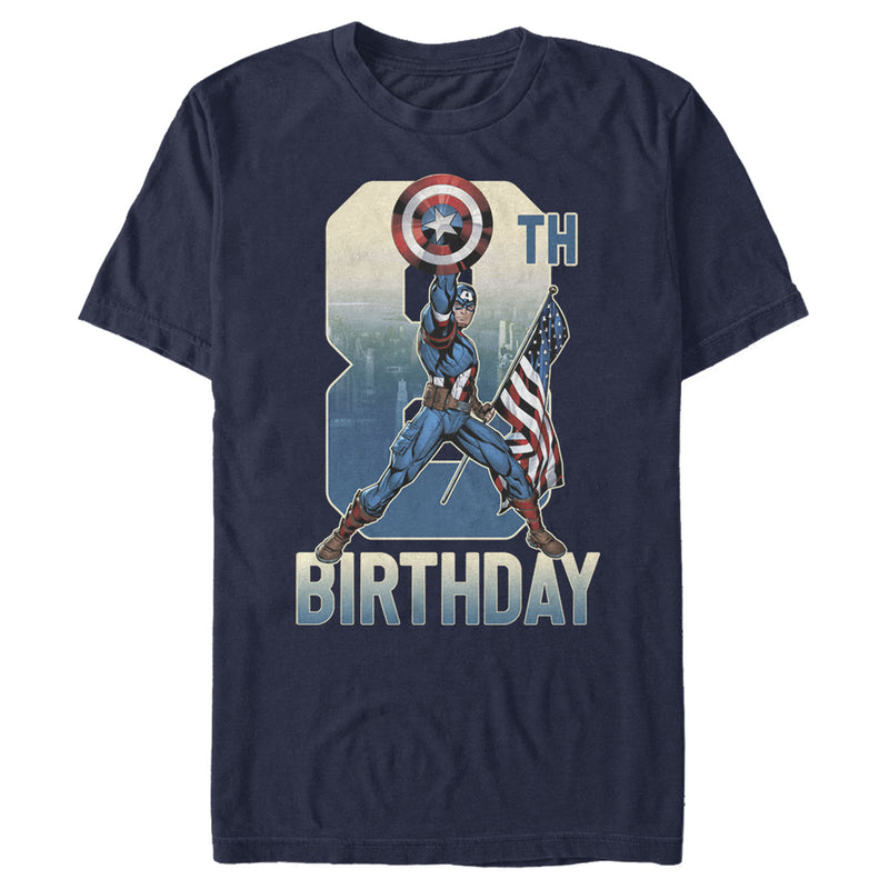 Men's Marvel Captain America 8th Birthday T-Shirt