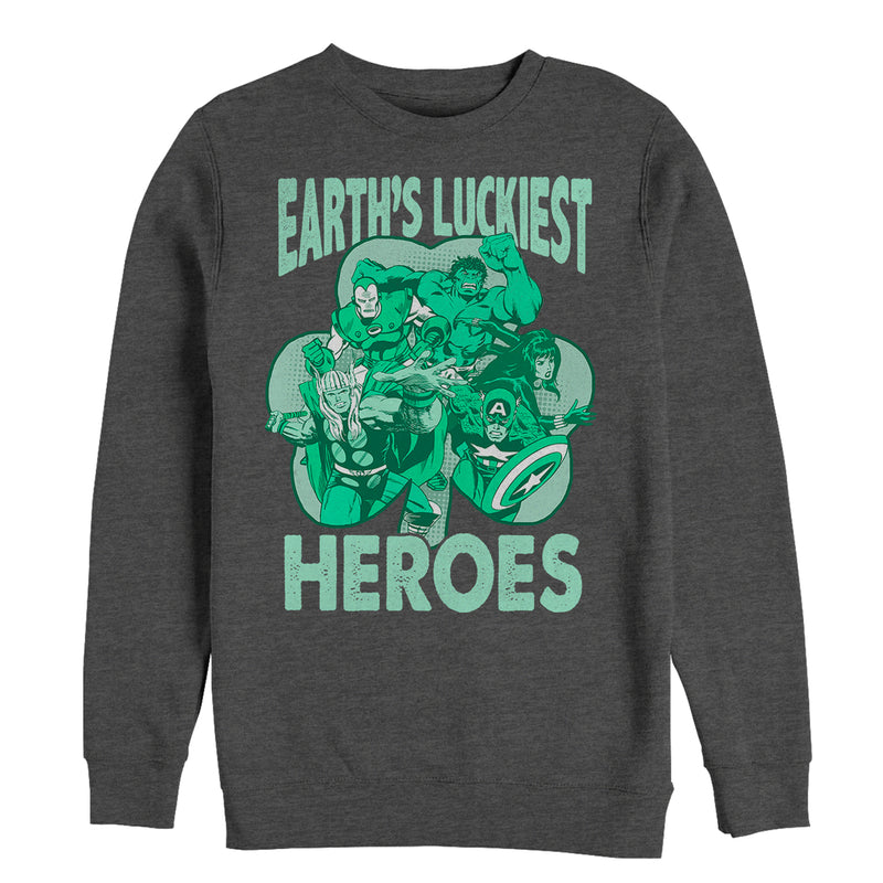 Men's Marvel St. Patrick's Day Earth's Luckiest Heroes Sweatshirt