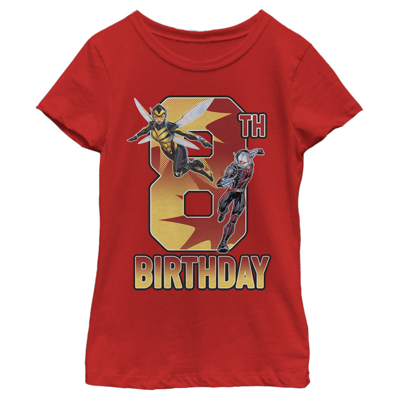 Girl's Marvel Ant-Man & Wasp 8th Birthday T-Shirt