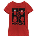 Girl's Despicable Me Minions Silhouette Grid T-Shirt