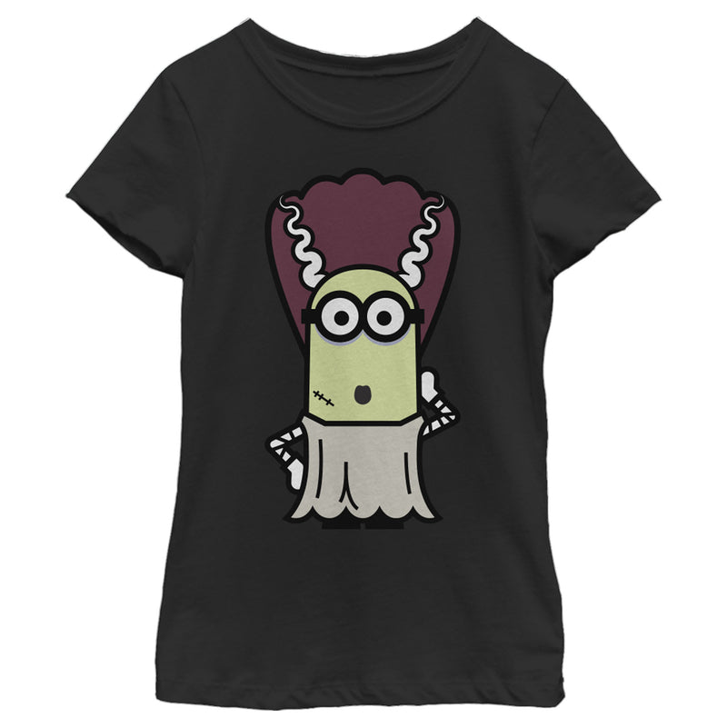 Girl's Despicable Me Minions Bride Of Frankenstein Pose T-Shirt