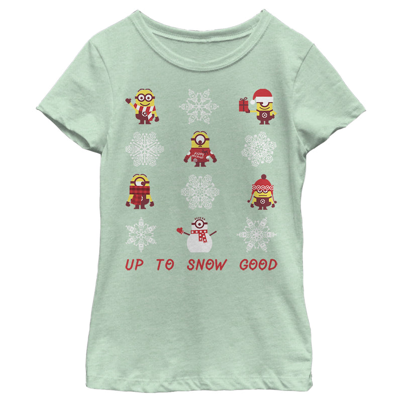 Girl's Despicable Me Christmas Up to Snow Good T-Shirt