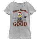 Girl's Despicable Me Christmas Minions Dear Santa T-Shirt