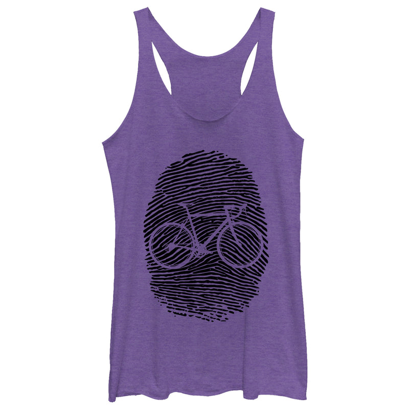 Women's CHIN UP Fingerprint Bike Racerback Tank Top