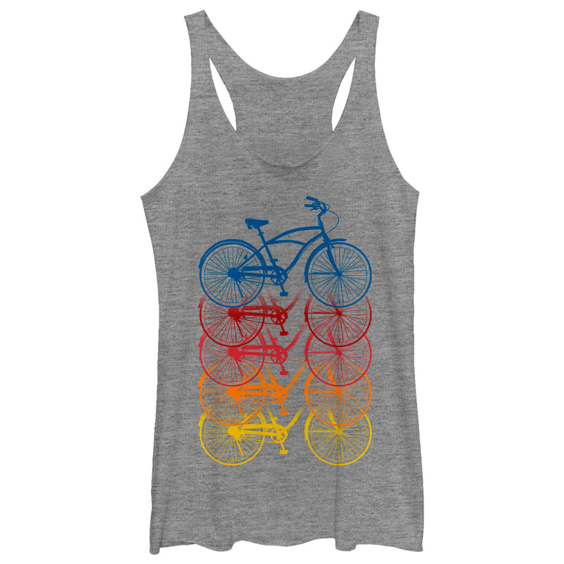 Women's CHIN UP Rainbow Bike Racerback Tank Top