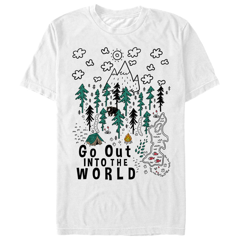 Men's Lost Gods Into the World Cartoon T-Shirt