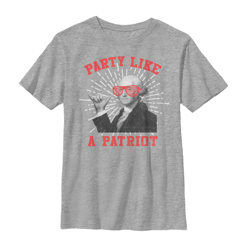 Boy's Lost Gods Fourth of July  Party Like a Patriot T-Shirt