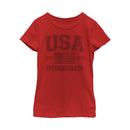 Girl's Lost Gods Fourth of July  Land of Free T-Shirt