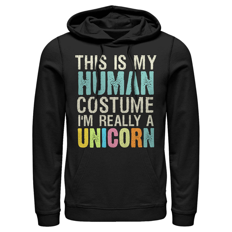 Men's Lost Gods Unicorn in Human Costume Pull Over Hoodie