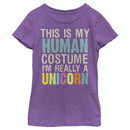 Girl's Lost Gods Unicorn in Human Costume T-Shirt