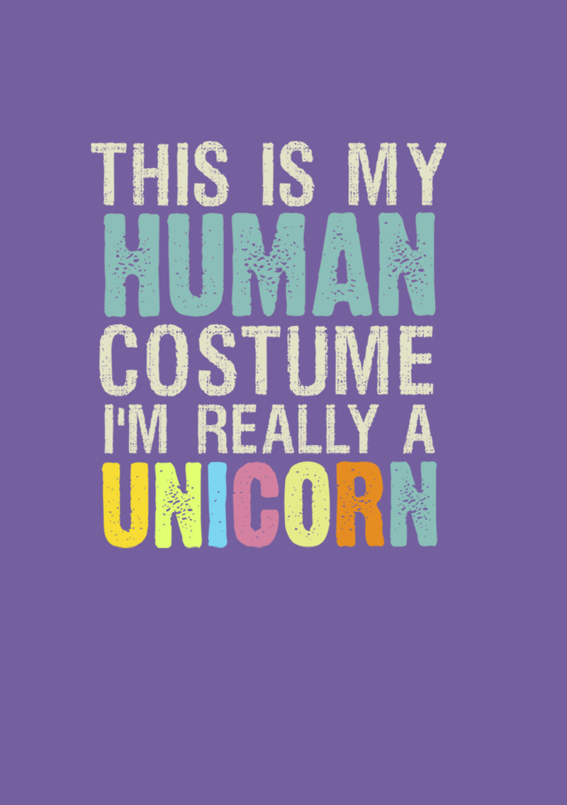 Junior's Lost Gods Unicorn in Human Costume T-Shirt