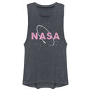 Junior's NASA Logo With Space Ring Festival Muscle Tee