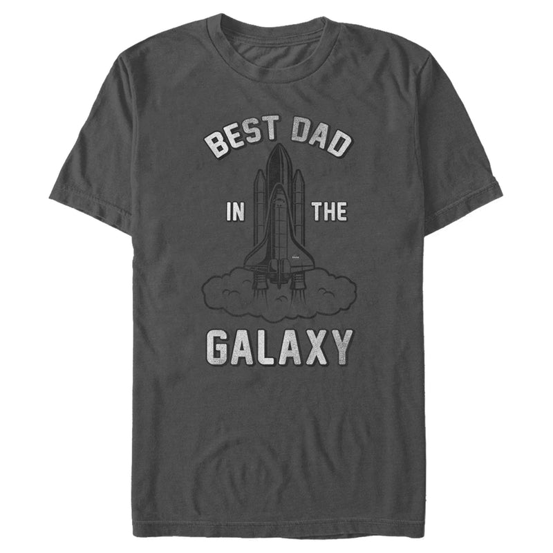 Men's NASA Best Dad In The Galaxy Shuttle Lift-Off T-Shirt