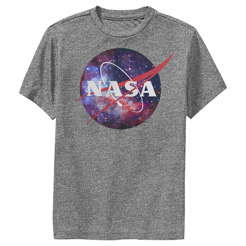 Boy's NASA Mix Galaxy Style Logo Performance Tee