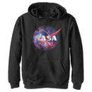 Boy's NASA Mix Galaxy Style Logo Pull Over Hoodie