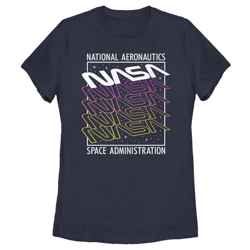 Women's NASA Logo Starry Repeat T-Shirt