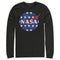 Men's NASA American Flag Large Stars Logo Long Sleeve Shirt