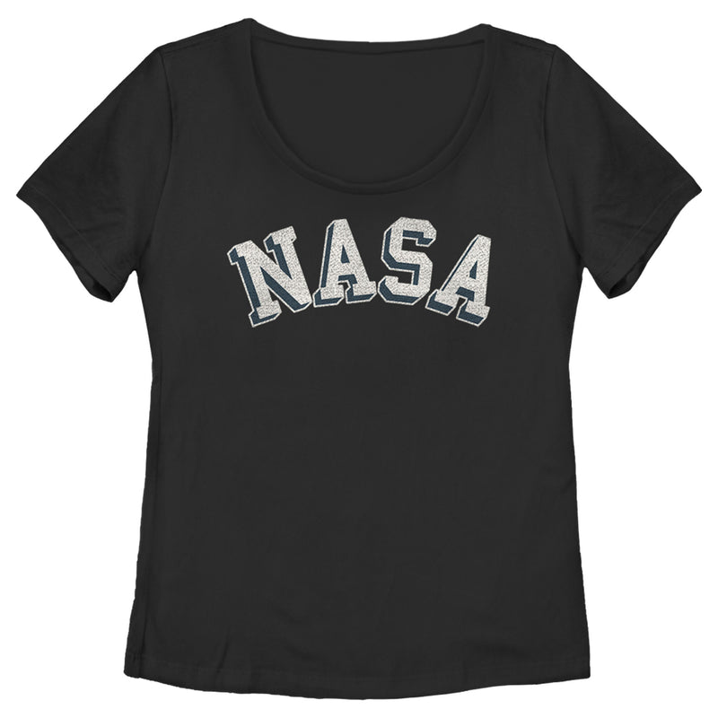 Junior's NASA Curved 3D Bold Logo T-Shirt