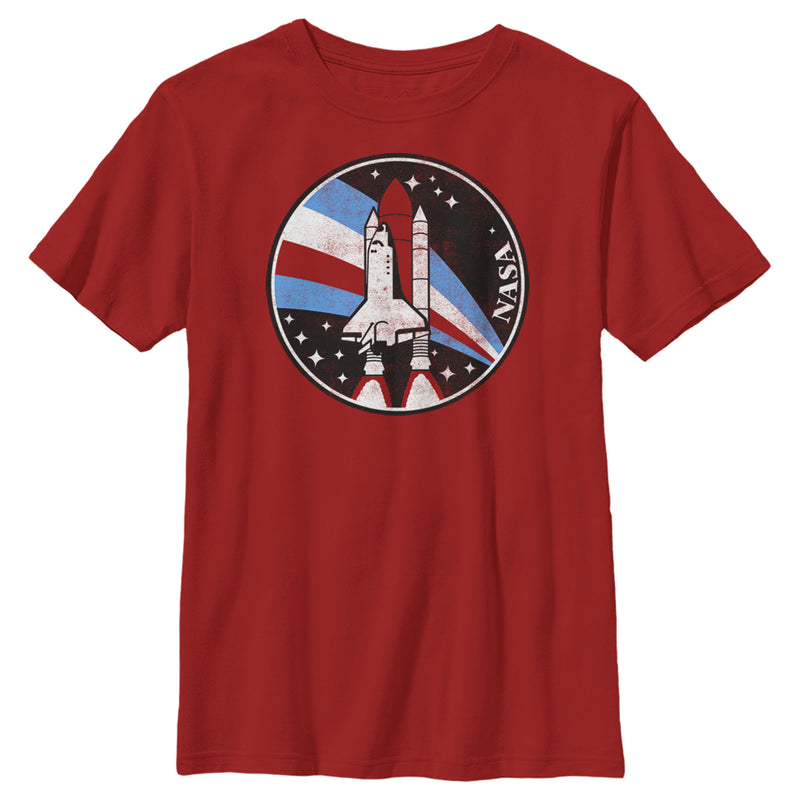 Boy's NASA Circle Rainbow Shuttle Logo T-Shirt