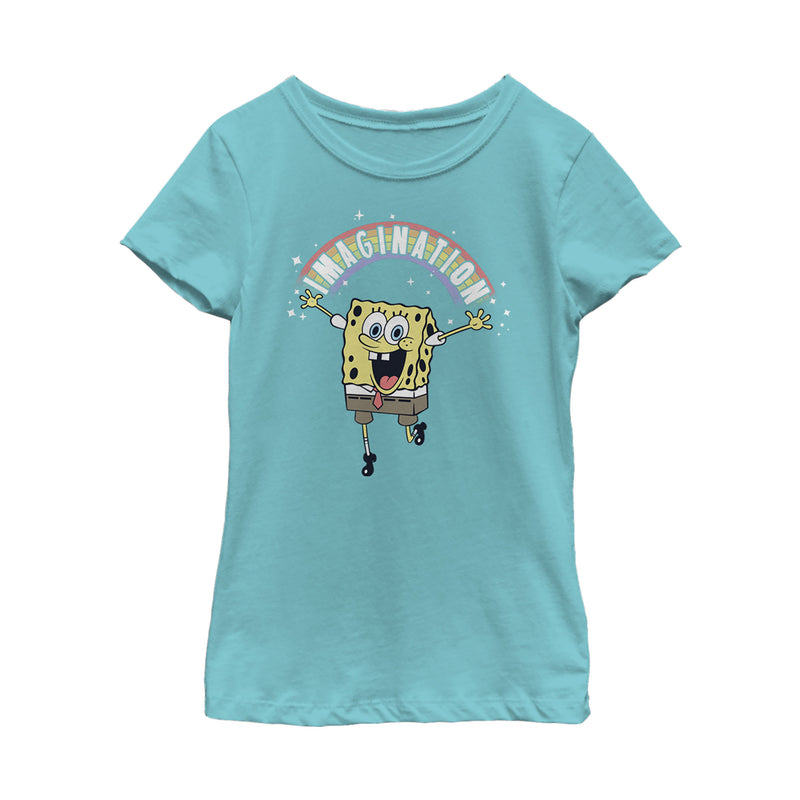 Girl's SpongeBob SquarePants Imagination Rainbow T-Shirt
